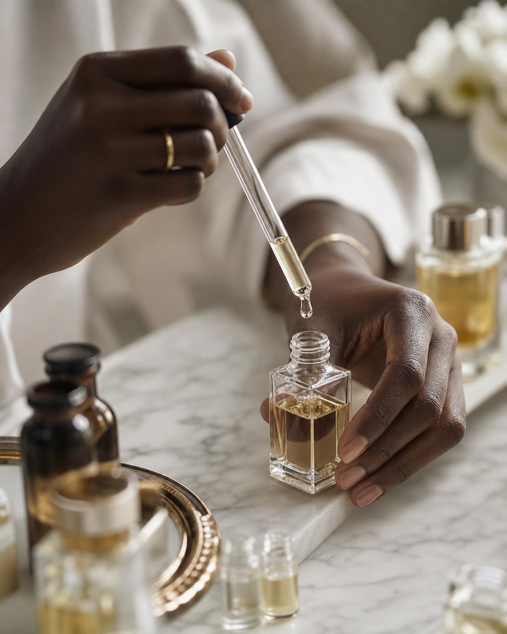 Dosage d'un parfum à la pipette